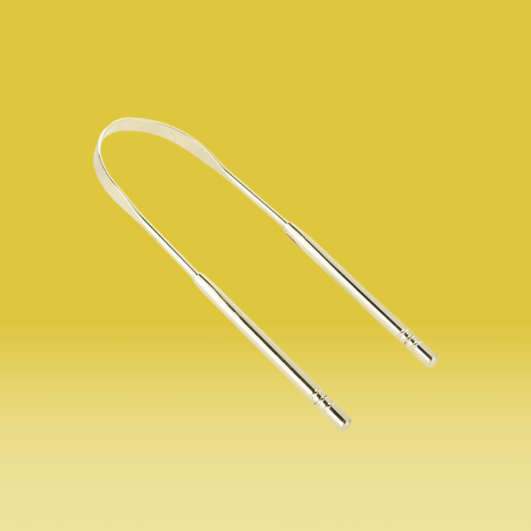 tongue scraper | gold