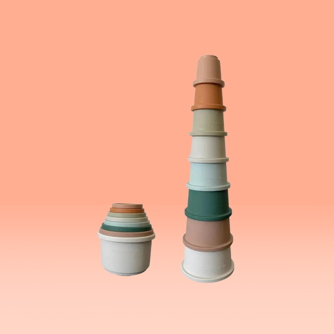 silicone stacking cups
