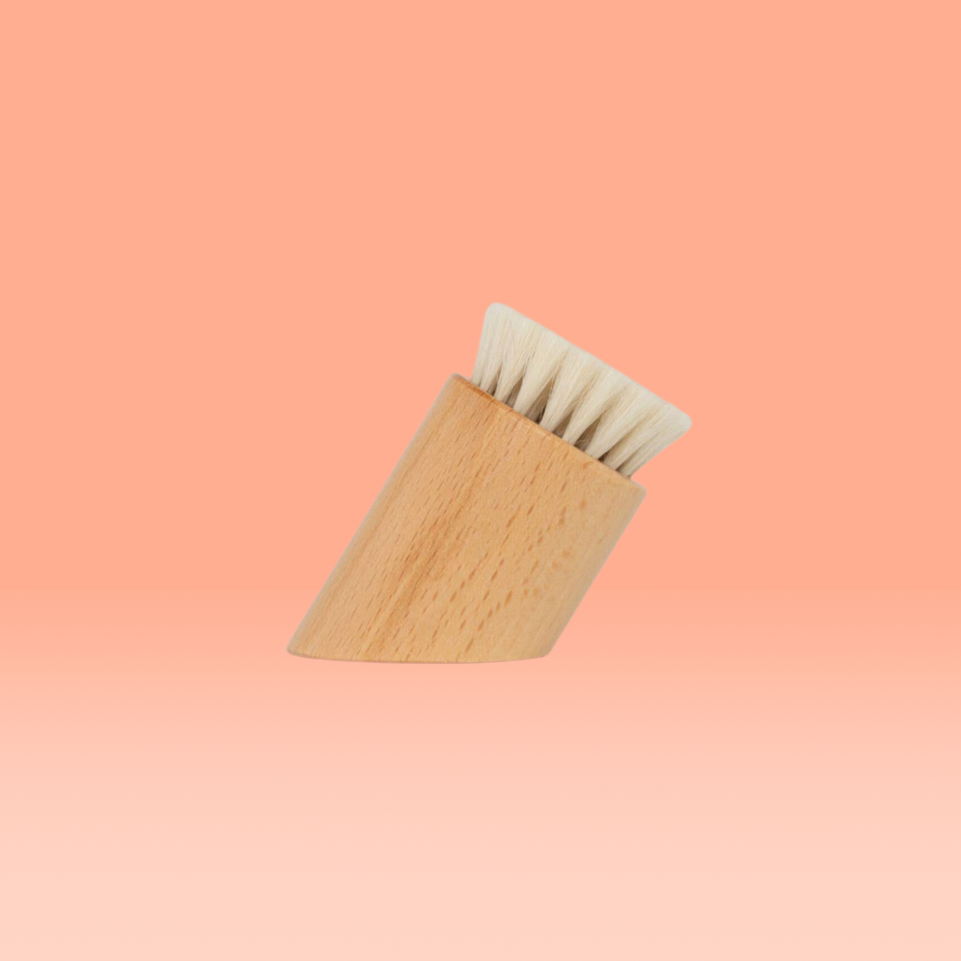 wooden facial dry brush