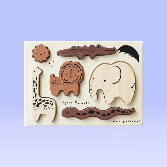 wooden tray puzzle | safari animals